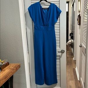 NWT Alexia Admor Adella V-neck blue jumpsuit sz M Medium